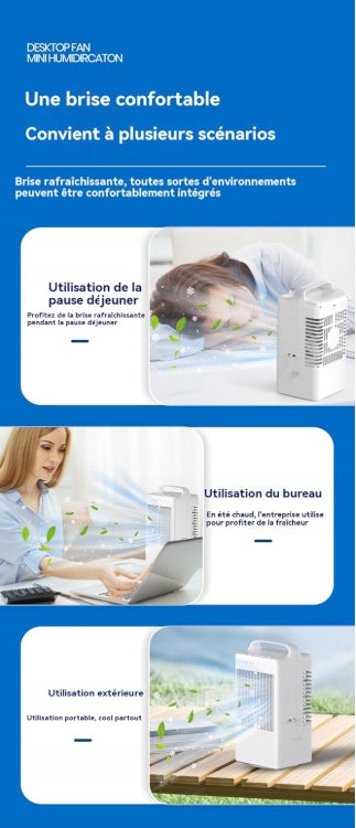 36 dB Portable Mini Air Conditioner, Quiet and Quiet, Portable 3-Speed Functions timer