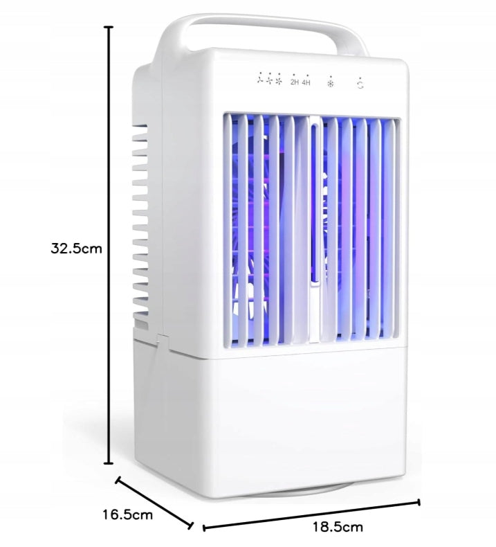 36 dB Portable Mini Air Conditioner, Quiet and Quiet, Portable 3-Speed Manufacturer code KLIMATYZATOR 7 DIOD LED 3 TRYBY PRĘDKOŚCI