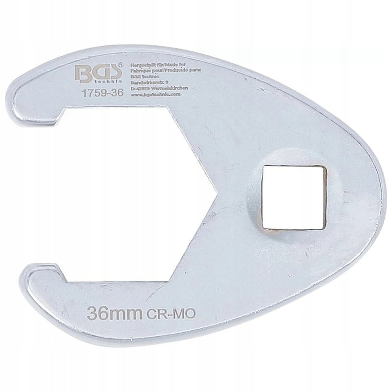 36 mm claw wrench with square hole 12,5 mm (1/2"), BGS 1759-36 EAN (GTIN) 4048769014322