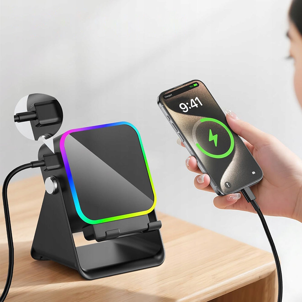 360 DEGREE ADJUSTABLE WIRELESS BLUETOOTH INDUCTION SPEAKER AND LIGHT Model other