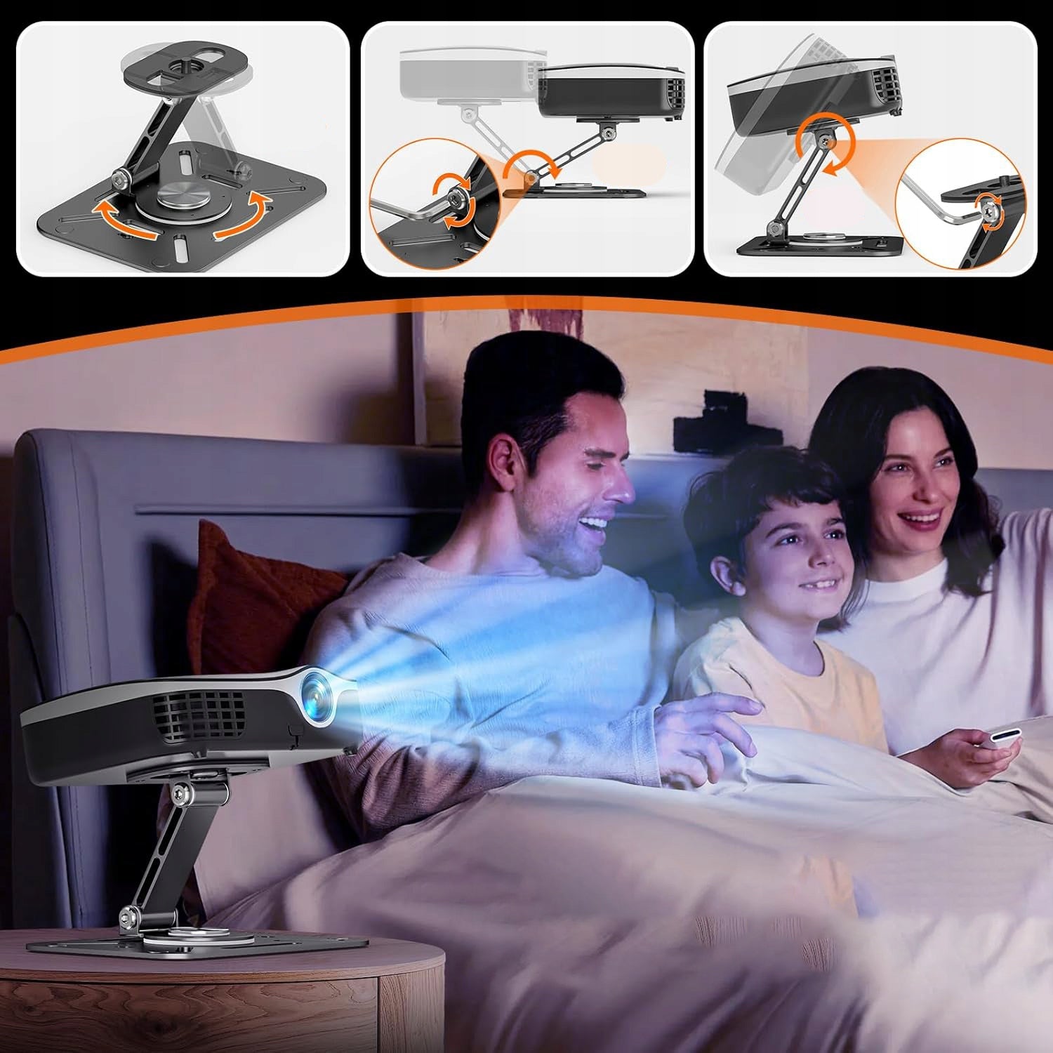 360 DEGREE ROTARY PROJECTOR STAND WITH THREAD FOR HOME THEATER Manufacturer code Stojak do projektora *
