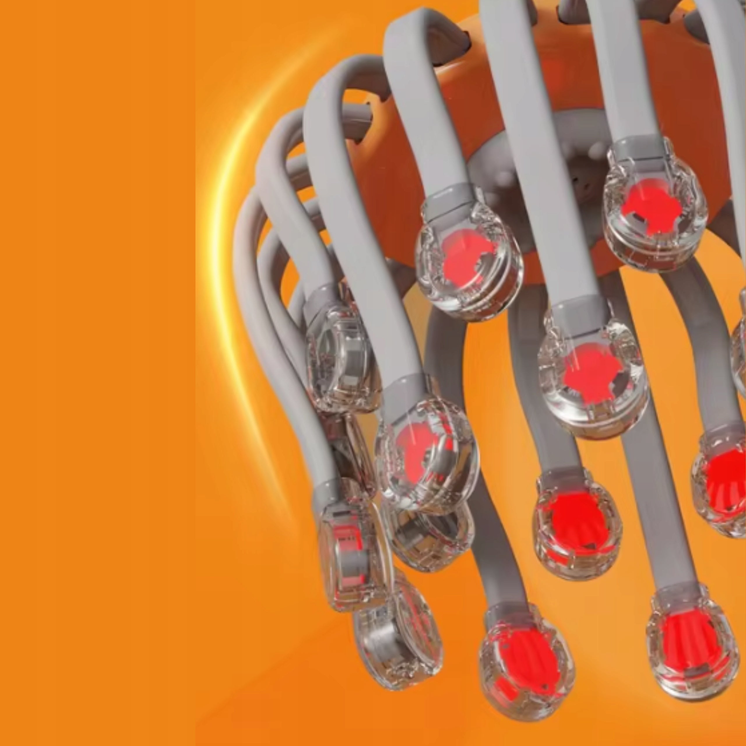 360° Electric Head Massager For Skin 20 Head Vibration 5 Modes Batteries included yes