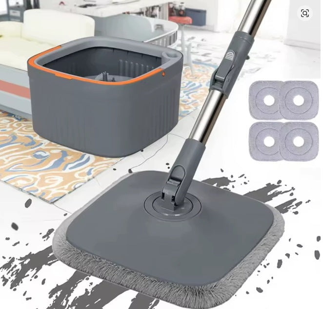 360 Rotary mop with extrusion function for washing and drying separating clean