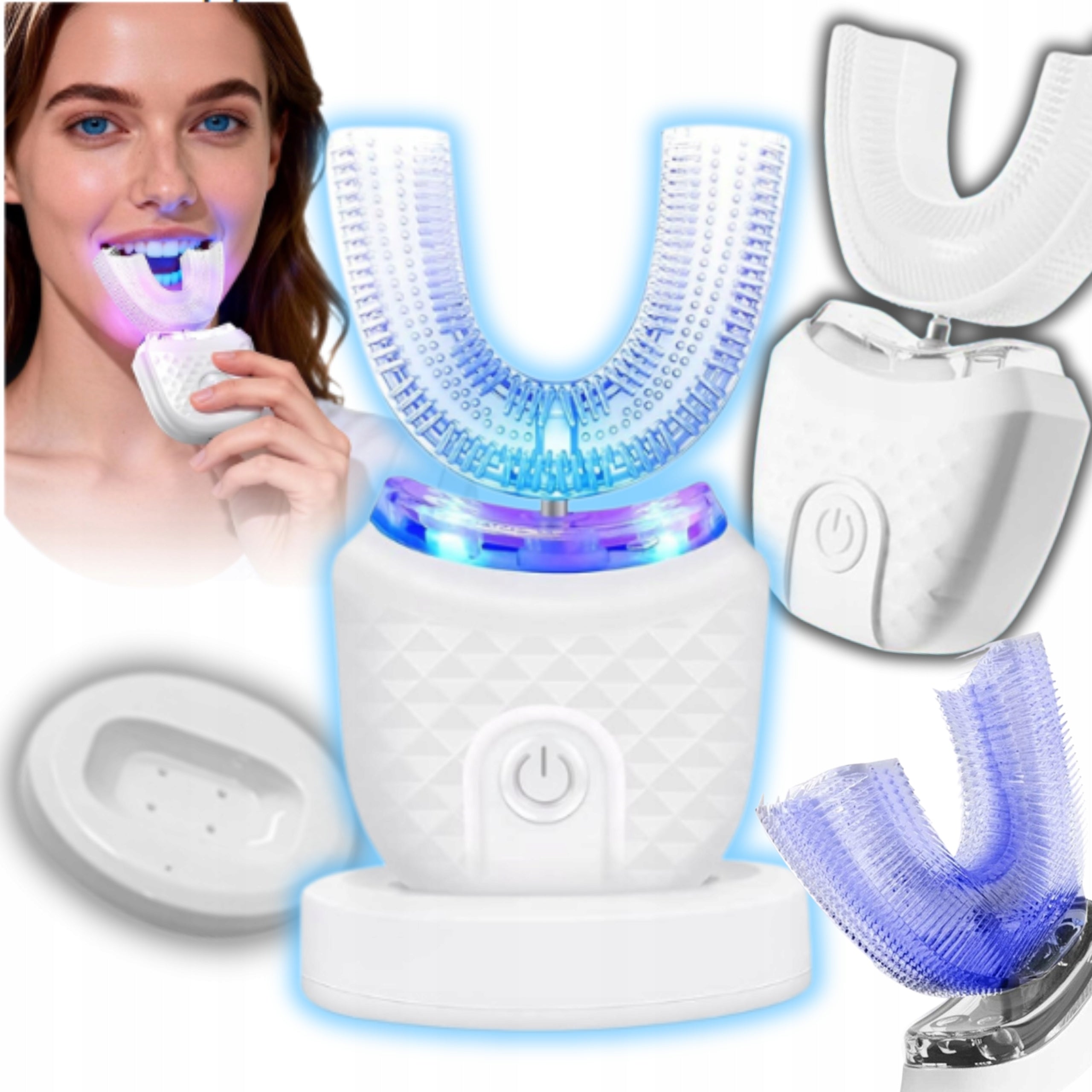360° SONIC TOOTHBRUSH ULTRASONIC U-SHAPE WATERPROOF UV