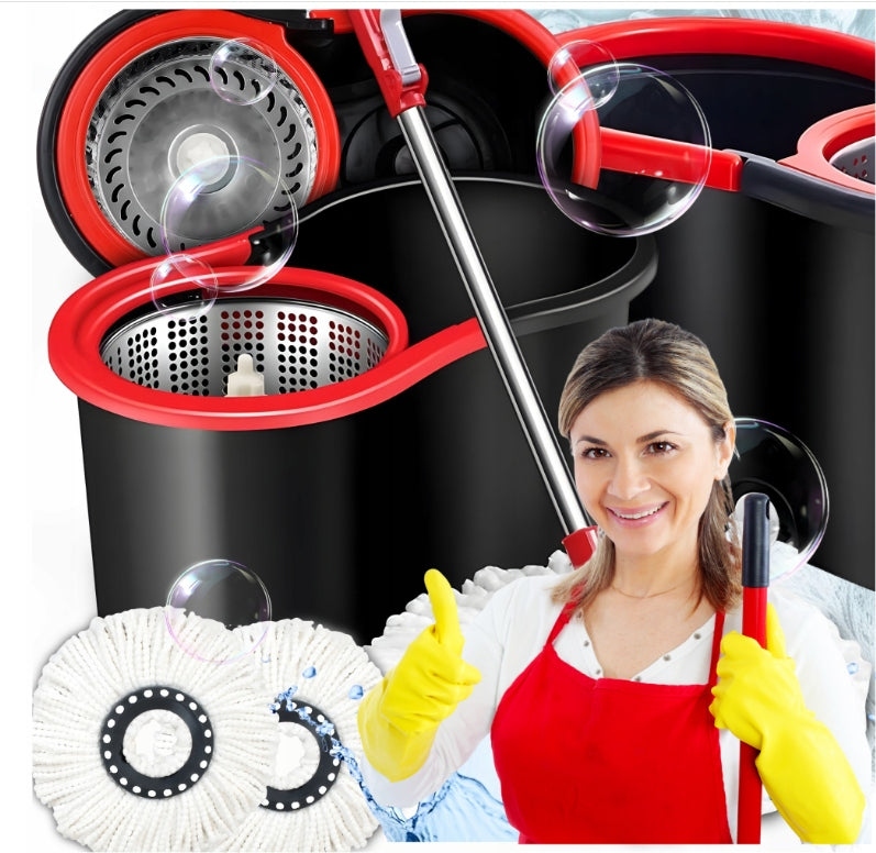 360 TURBO ROTARY MOP WITH BUCKET AND 2 MICROFIBER PADS