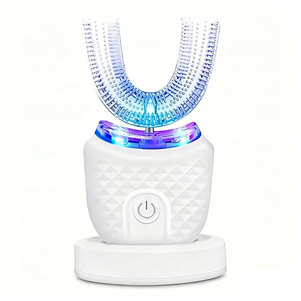 360° U-Shape Sonic Toothbrush Automatic Electric Whitening Dominant color white
