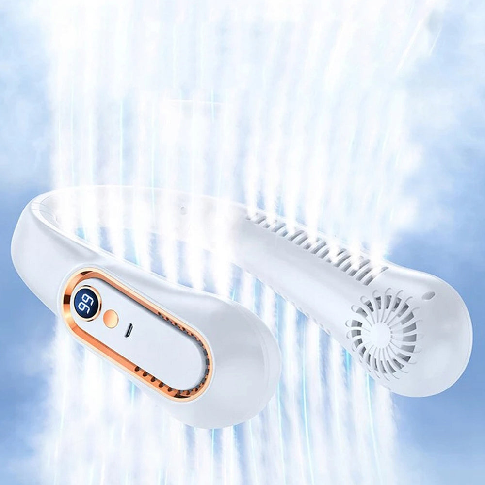 3600MAH NECK FAN 5 SPEED PORTABLE AIR CONDITIONER WITH RECHARGEABLE BATTERY Brand no brand