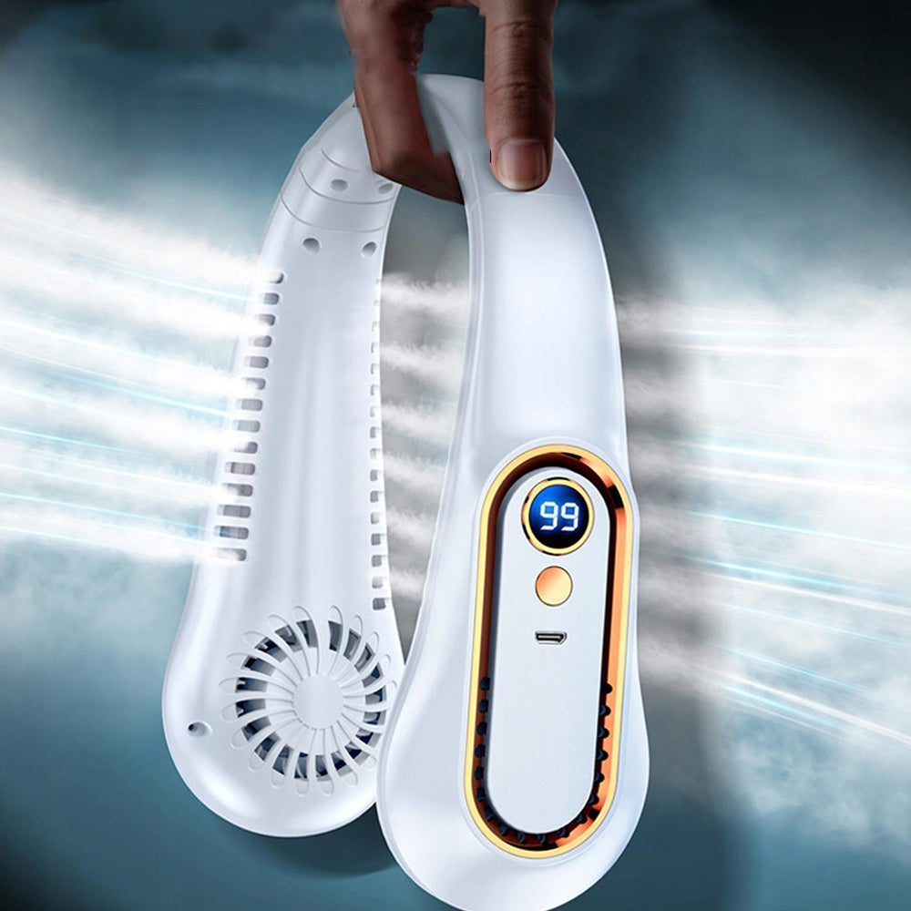 3600MAH NECK FAN 5 SPEED PORTABLE AIR CONDITIONER WITH RECHARGEABLE BATTERY Fan type mini