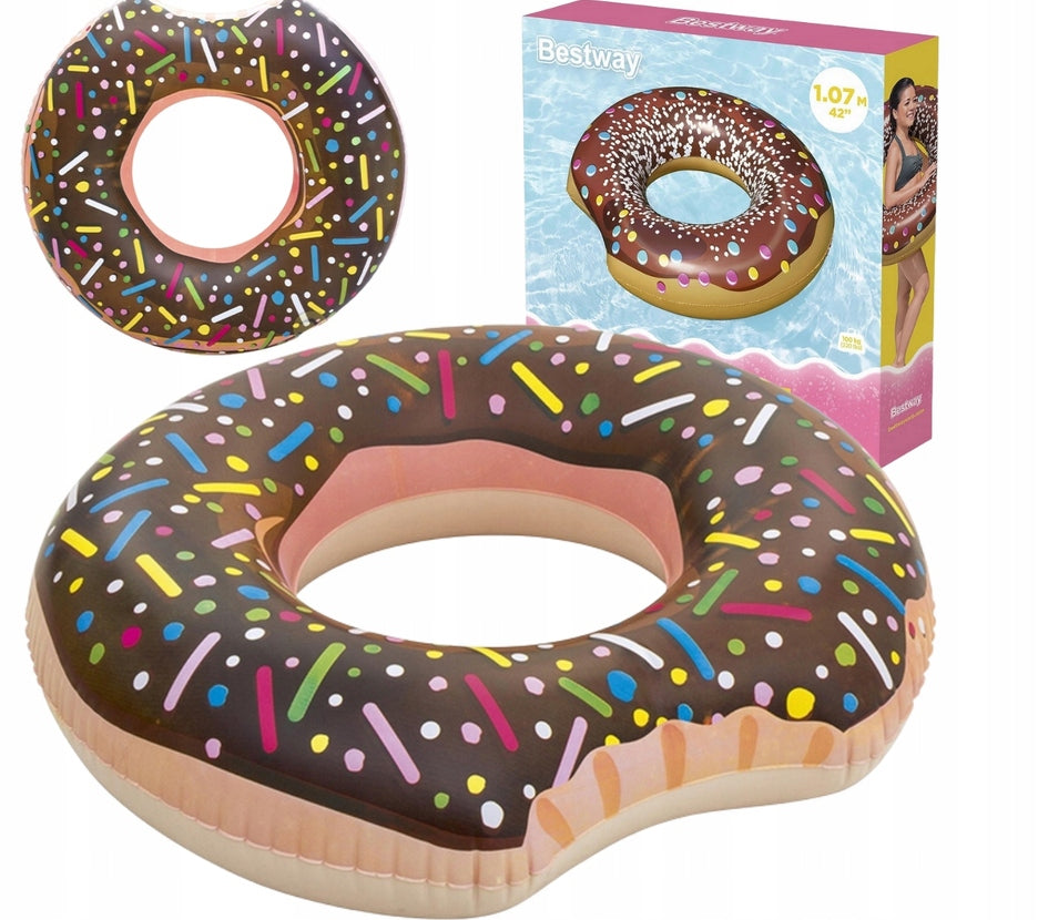 36118 BESTWAY SWIMMING WHEEL DONUT 2 COLORS 107CM