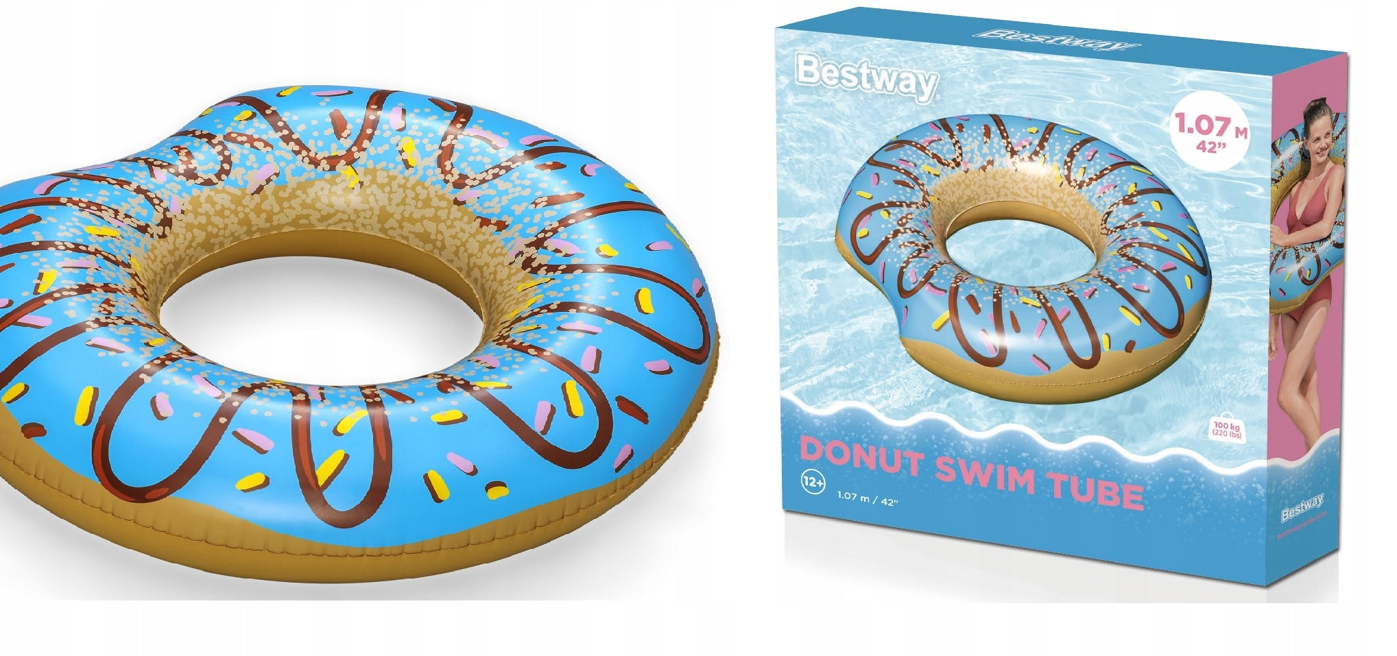 36118 Large swimming wheel donut DONUT CIRCLE 107cm Bestway COLORS