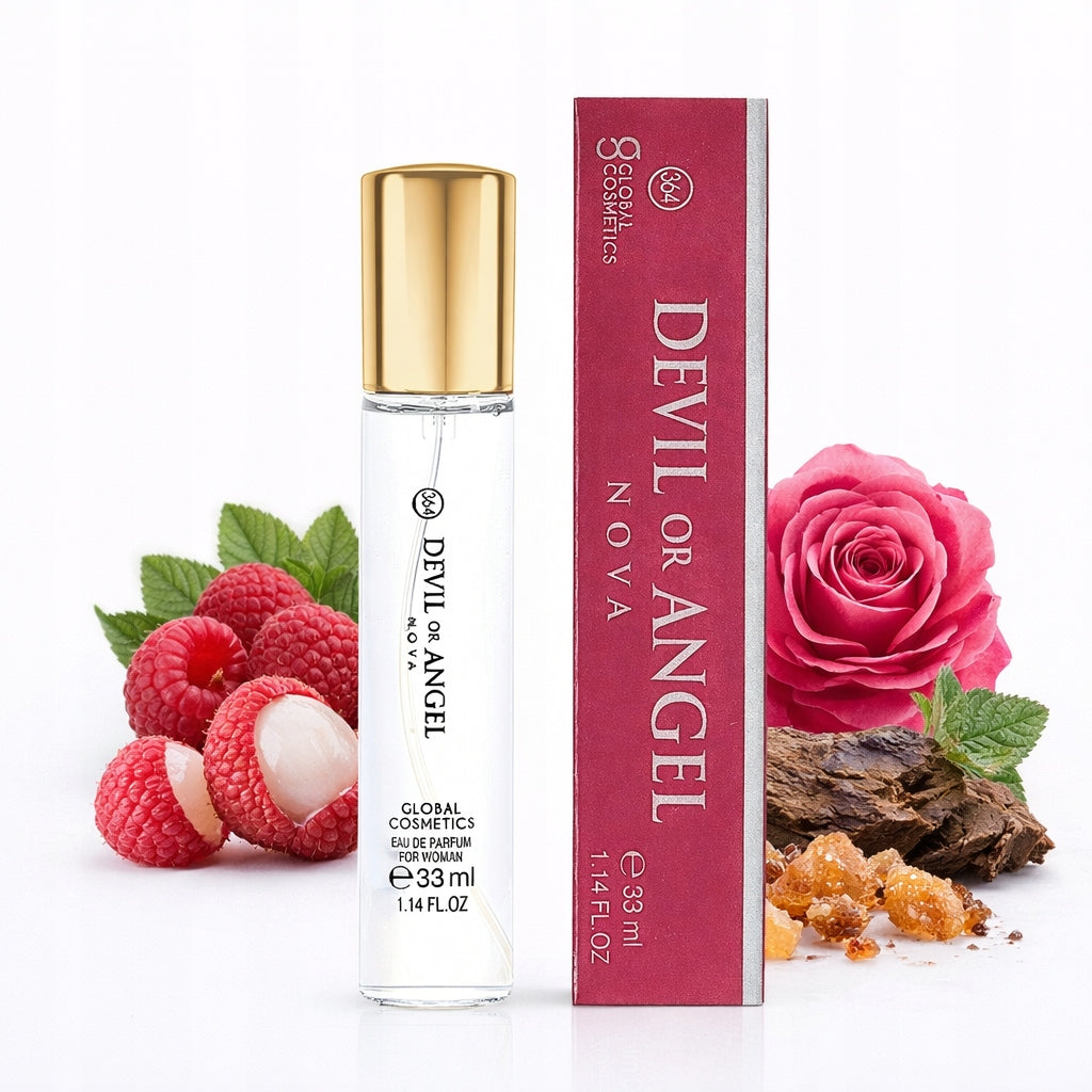 364 DEVIL OR ANGEL NOVA Women's Perfume 33ml Raspberry Lichi Rose Permanent