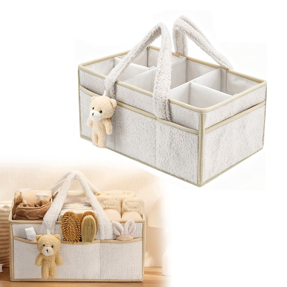38*25*18cmPortable Diaper Organizer with Handle, Diaper Basket Brand no brand