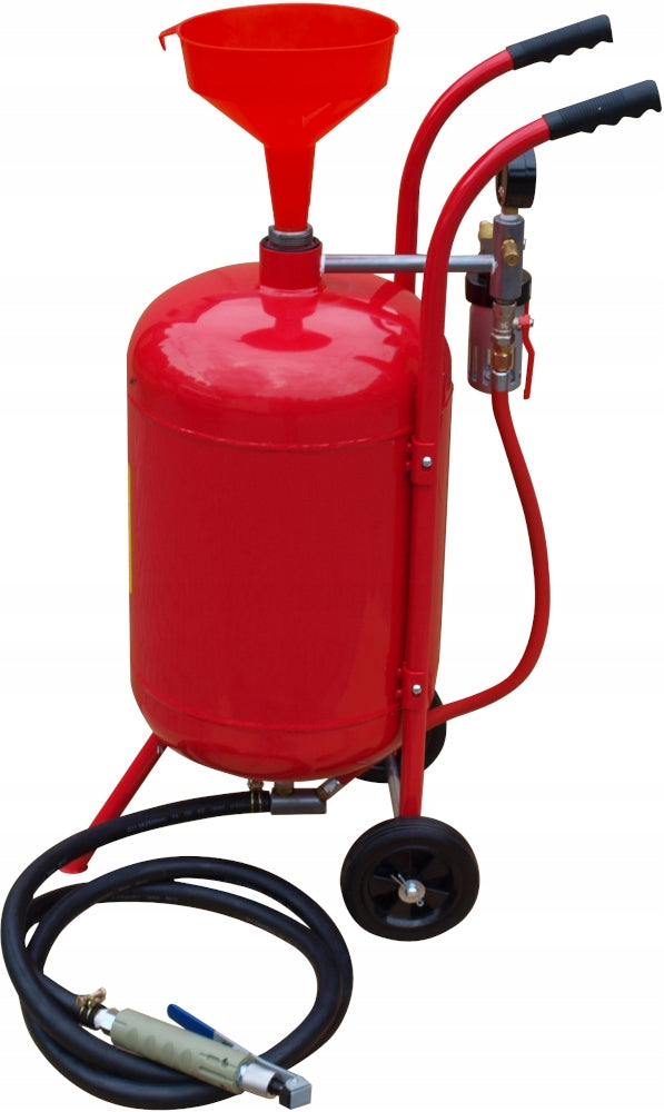 38L MOBILE SIPHON SANDBLASTER ON WHEELS + MASK + 16 NOZZLES - THE STRONGEST Capacity 38 l