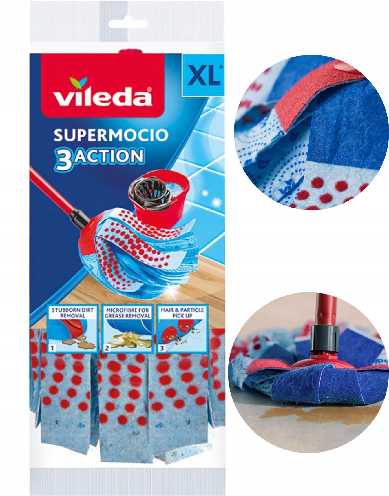 3ACTION VELOUR XL STRIP MOP COVER