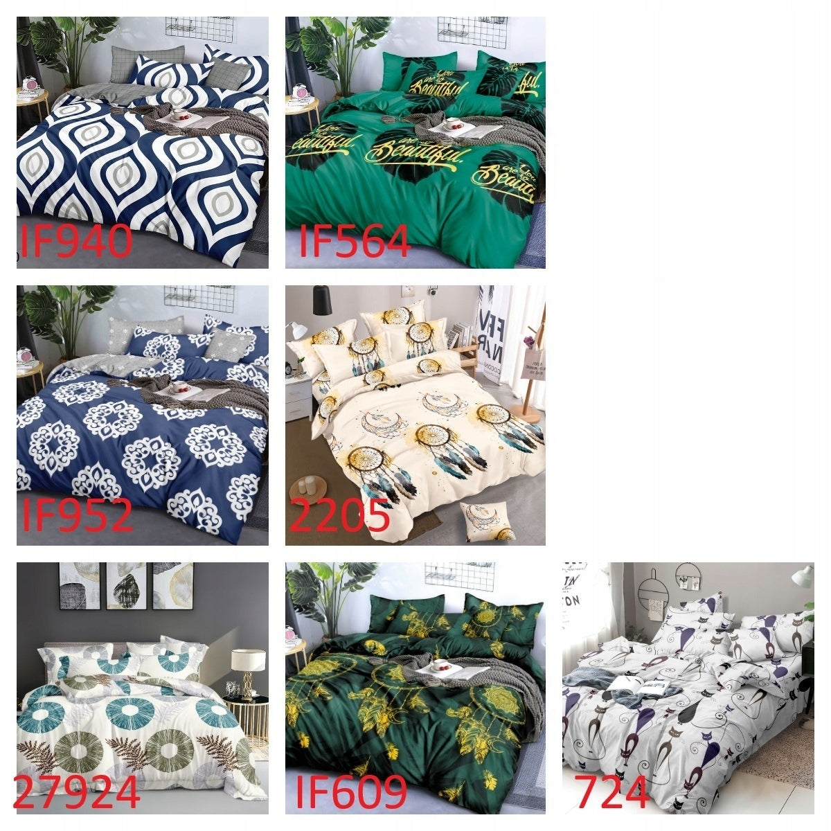 3D BEDDING SET 160x200 SATIN COTTON BEDDING +2xCOVERS PATTERNS Quilt dimensions 160x200cm