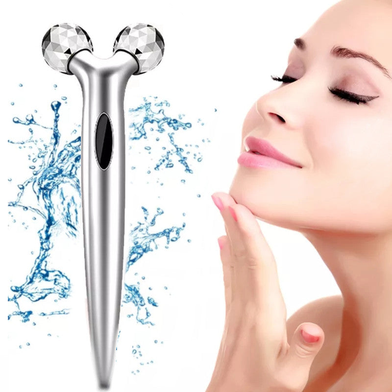 3D BODY FACE MASSAGER ROLLER FIRMING ROTATING VIBRATING HANDHELD