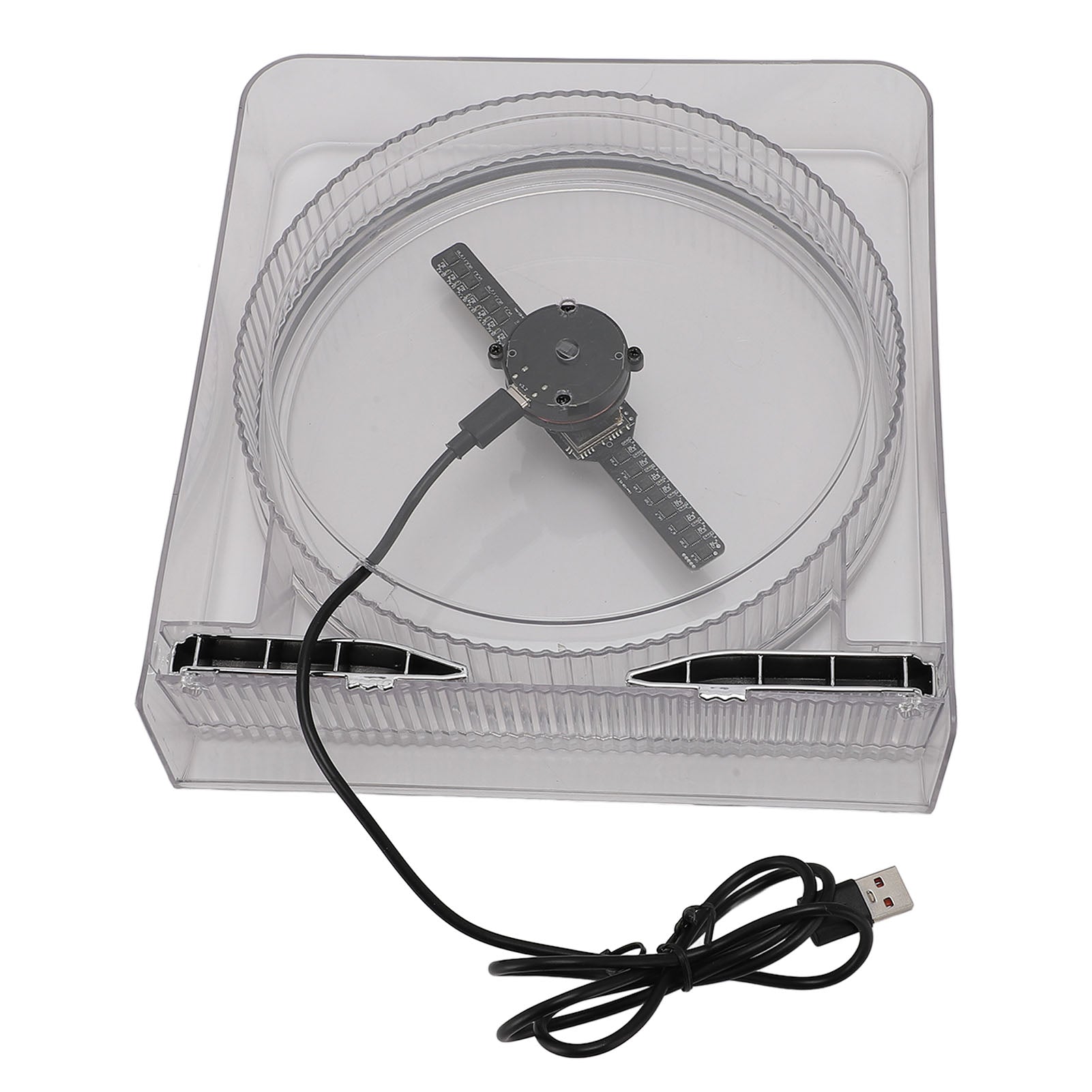 3D Hologram Fan, 128 LED ABS PC Holographic Fan Designo