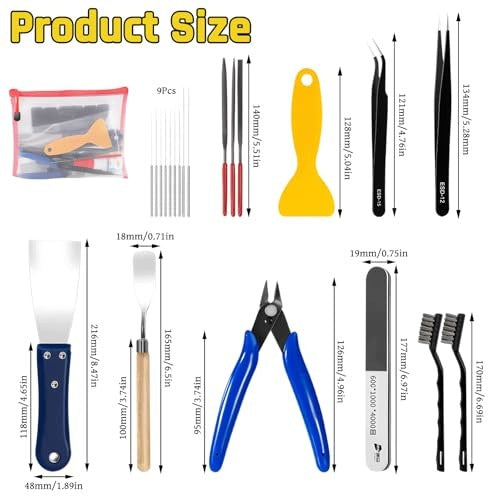 3D PRINTER TOOL KIT 22 ELEMENTS GRINDING STEEL FOR HOBBYISTS Manufacturer code SWC5908151378144