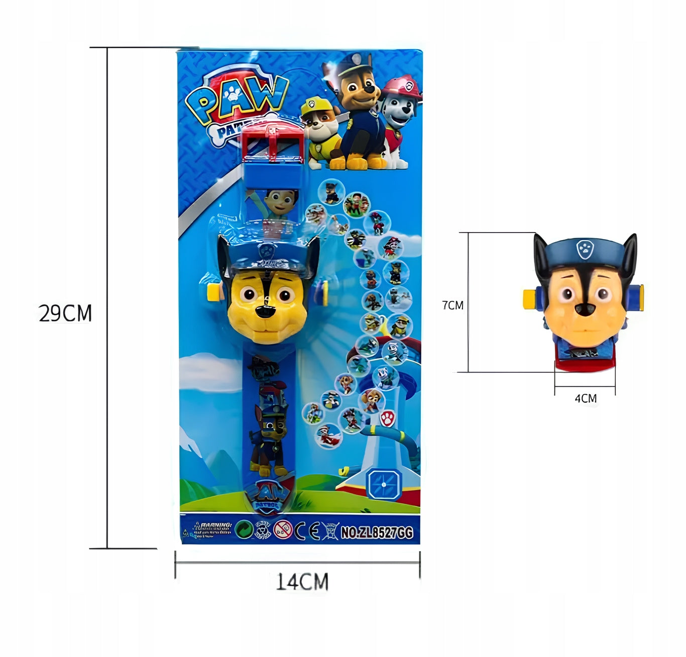 3D Watch with Paw Patrol Chase Projector Children's Watch Manufacturer code VA-1430293743