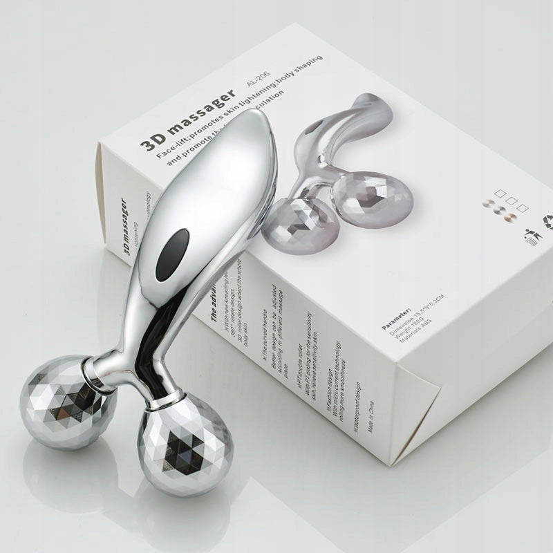 3D roller massager for body face Color silver