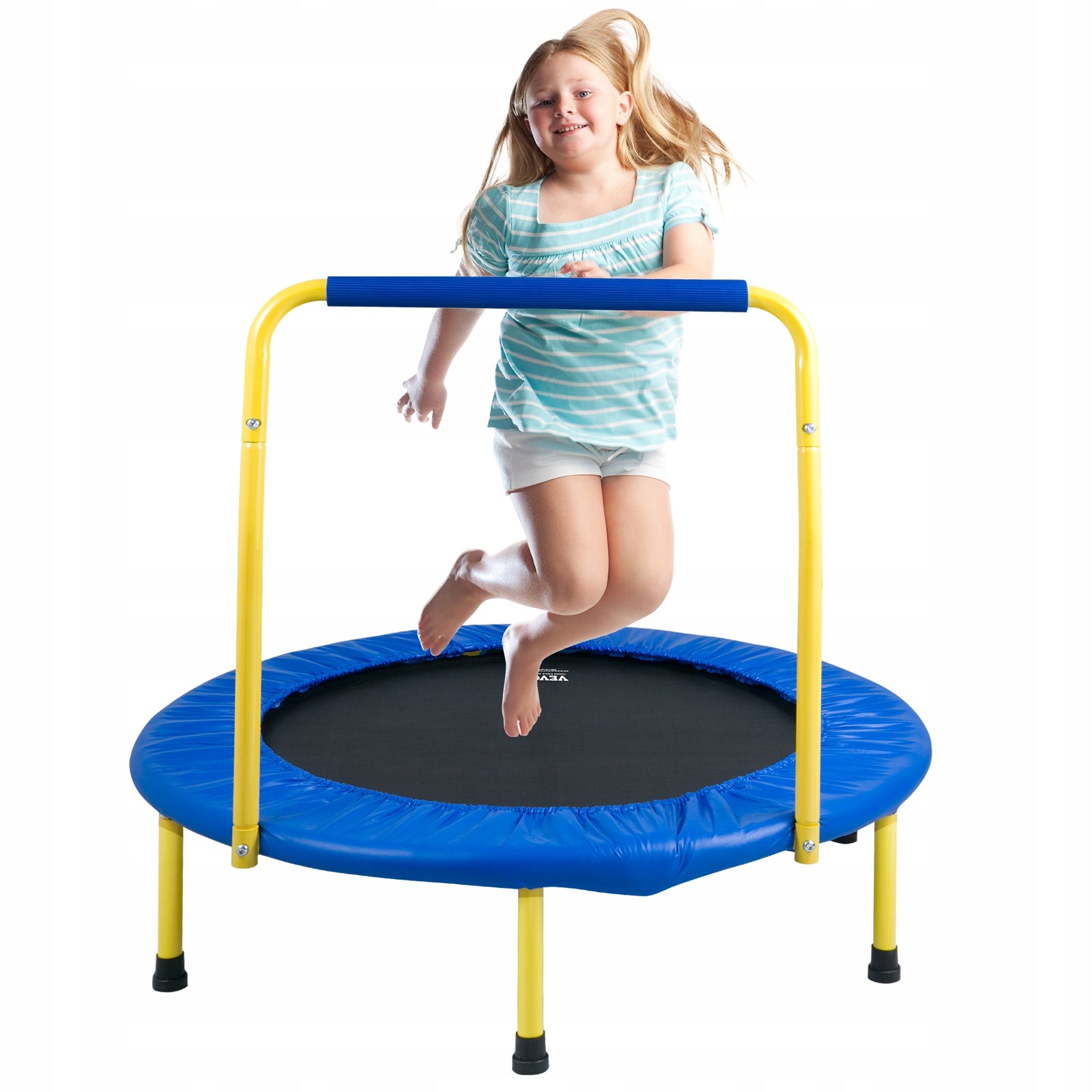 3FT Trampoline 36" Kids Foldable Indoor Outdoor Foam Handle 3+ Years Gift Kind with net