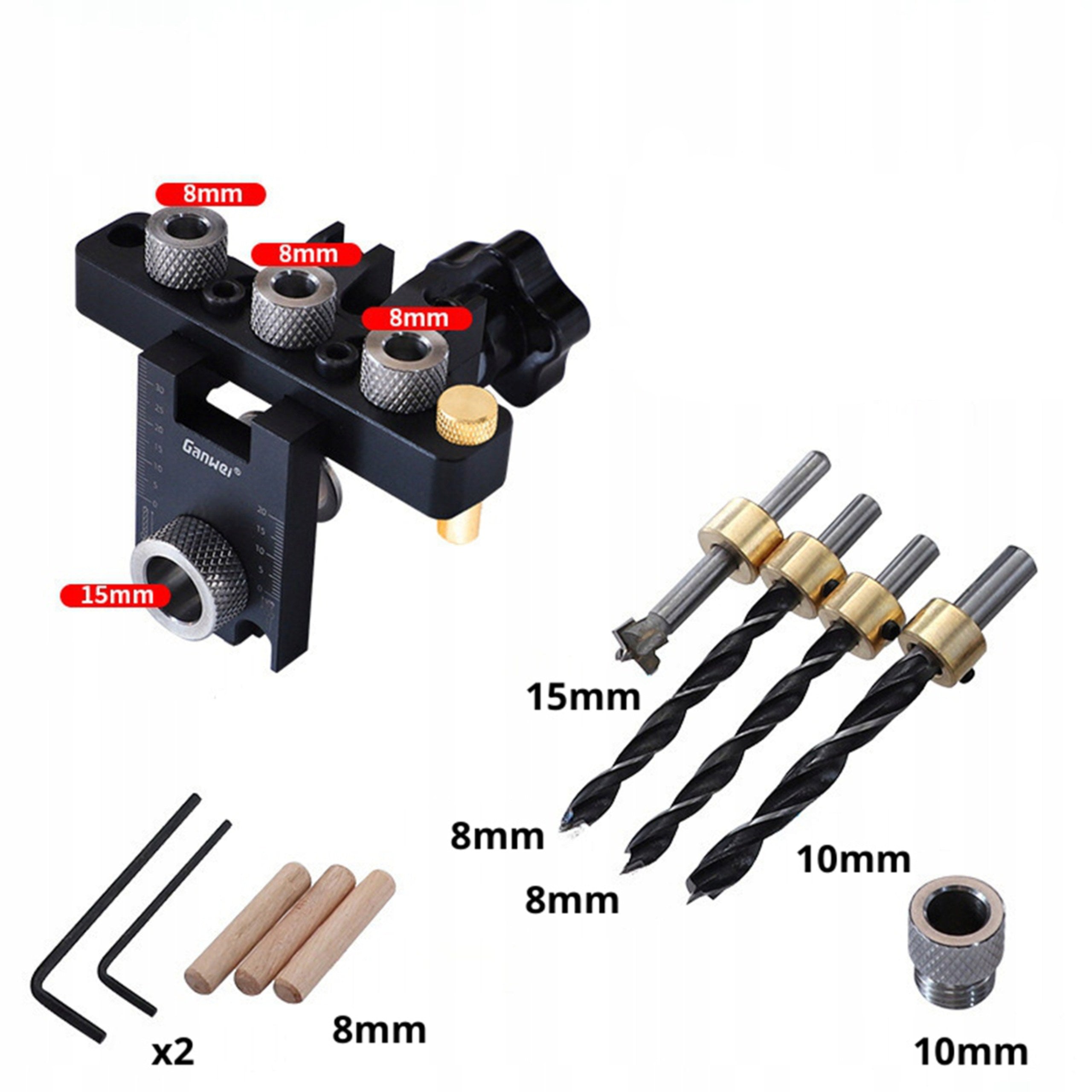 3IN1 ECCENTRIC WHEEL CONNECTION TEMPLATE FOR DRILLING 8/10/15MM HOLES Number of pieces 1 pcs