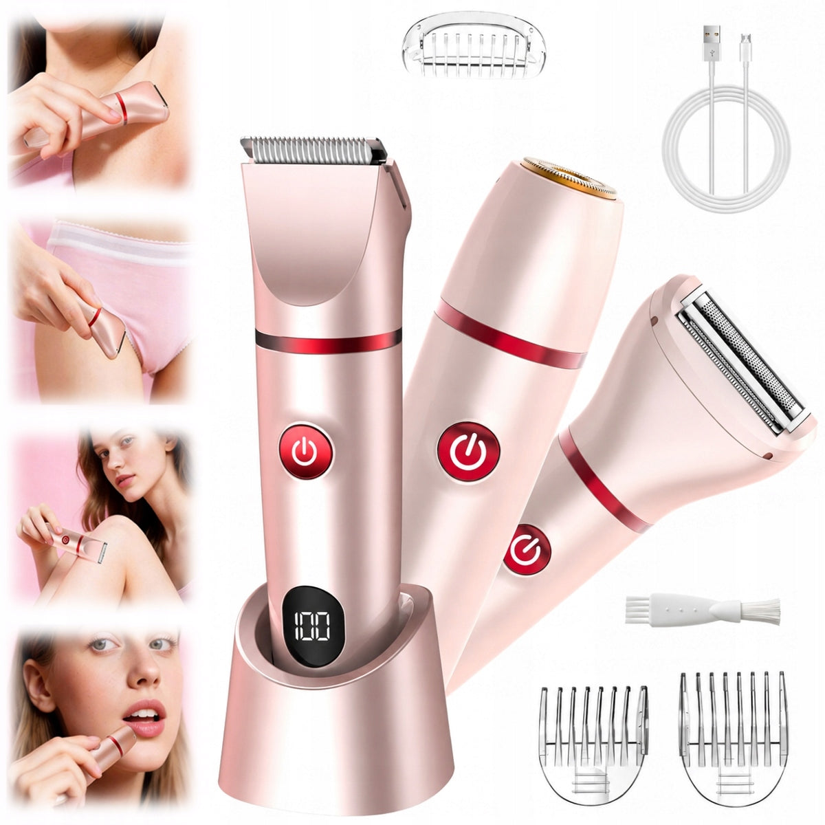3IN1 WOMEN'S ELECTRIC HAIR SHAVER FOR WOMEN,RECHARGEABLE 2026