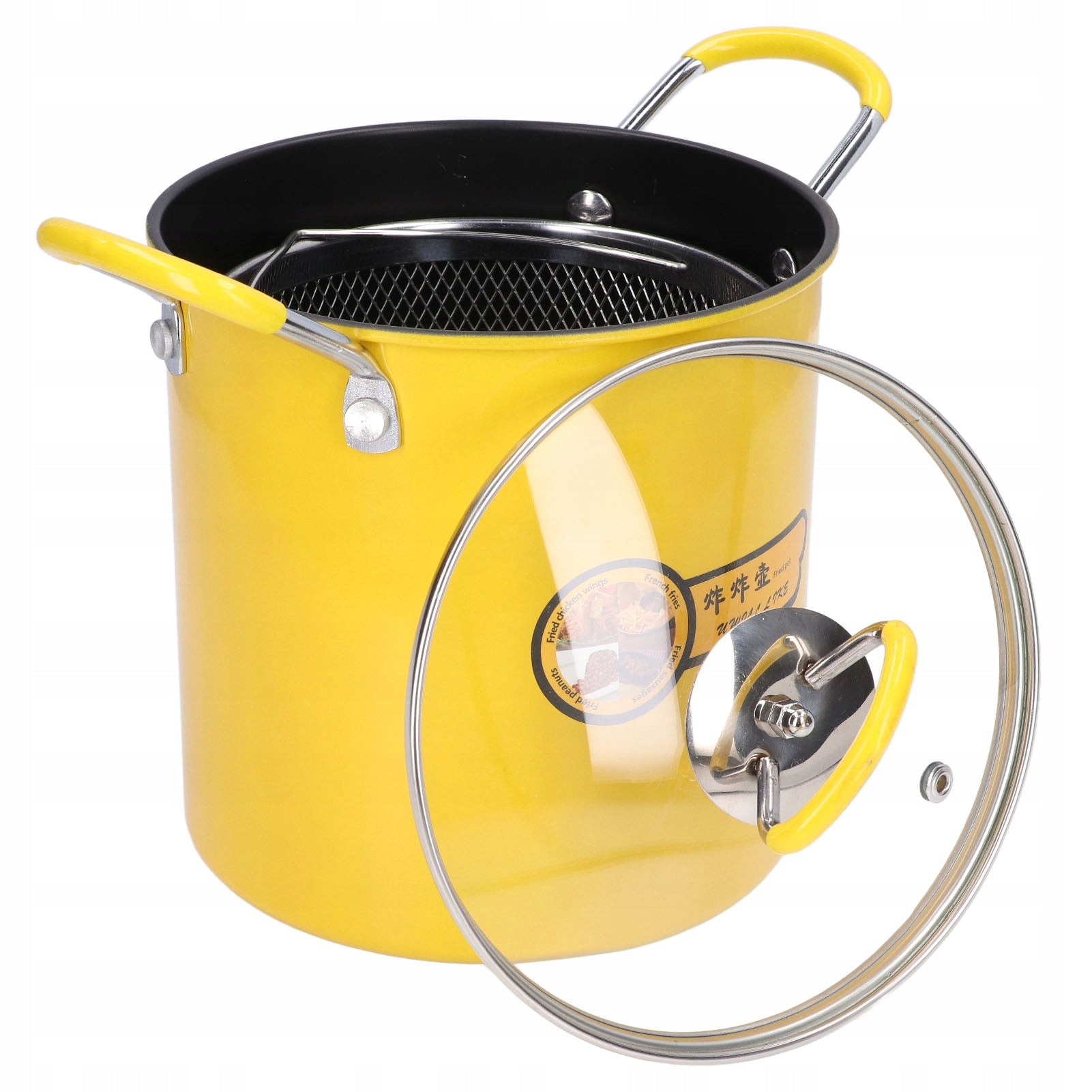 3L Mini Fryer Japanese Stainless Steel Frying Pot with Dominant color clear