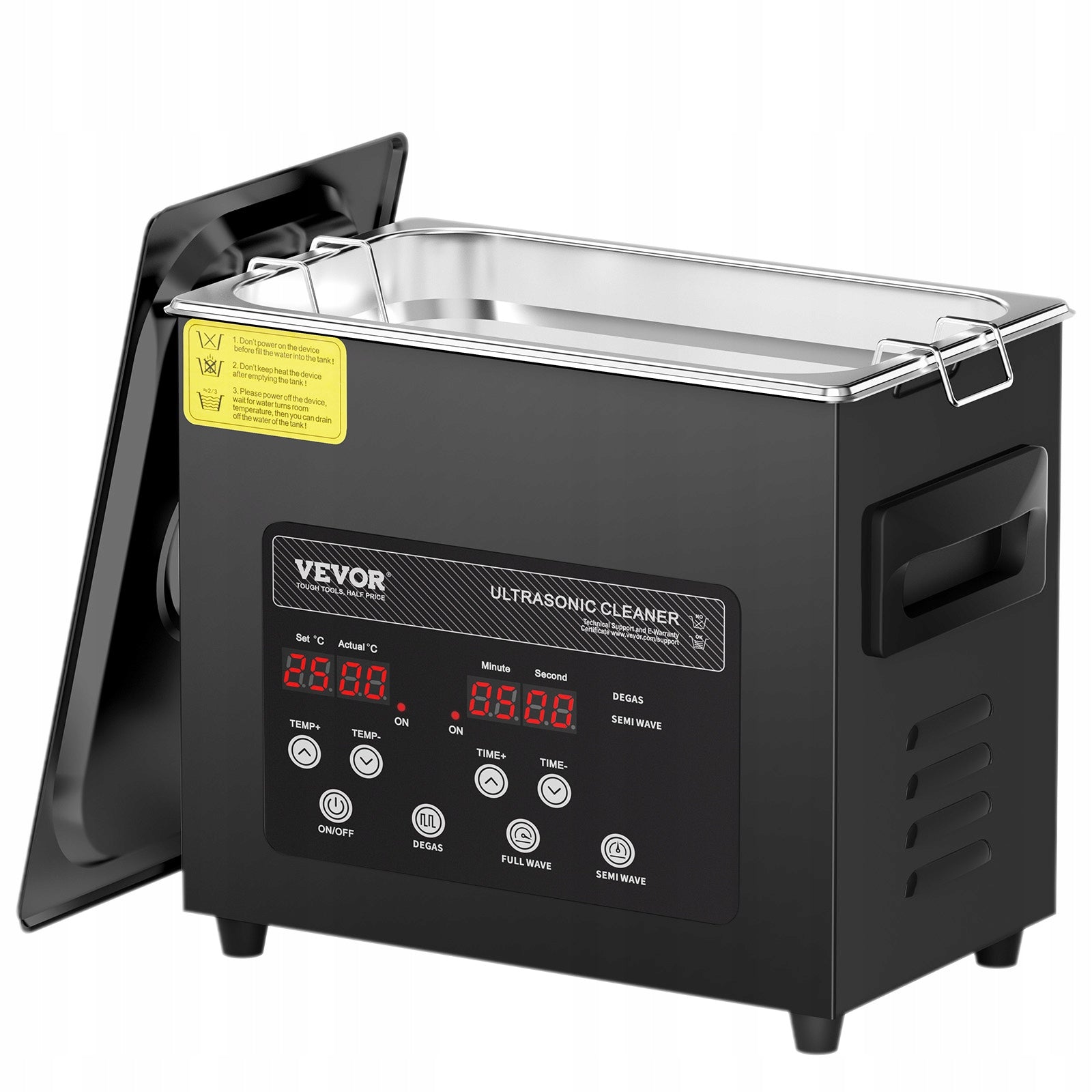 3L Ultra Sonic Cleaner Cleaning Machine with Basket Heater and Timer 120W Brand Vevor