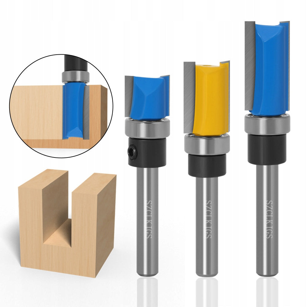 3PCS WOODWORKING CUTTER CUTTERS 6mm WITH BALL BEARINGS
