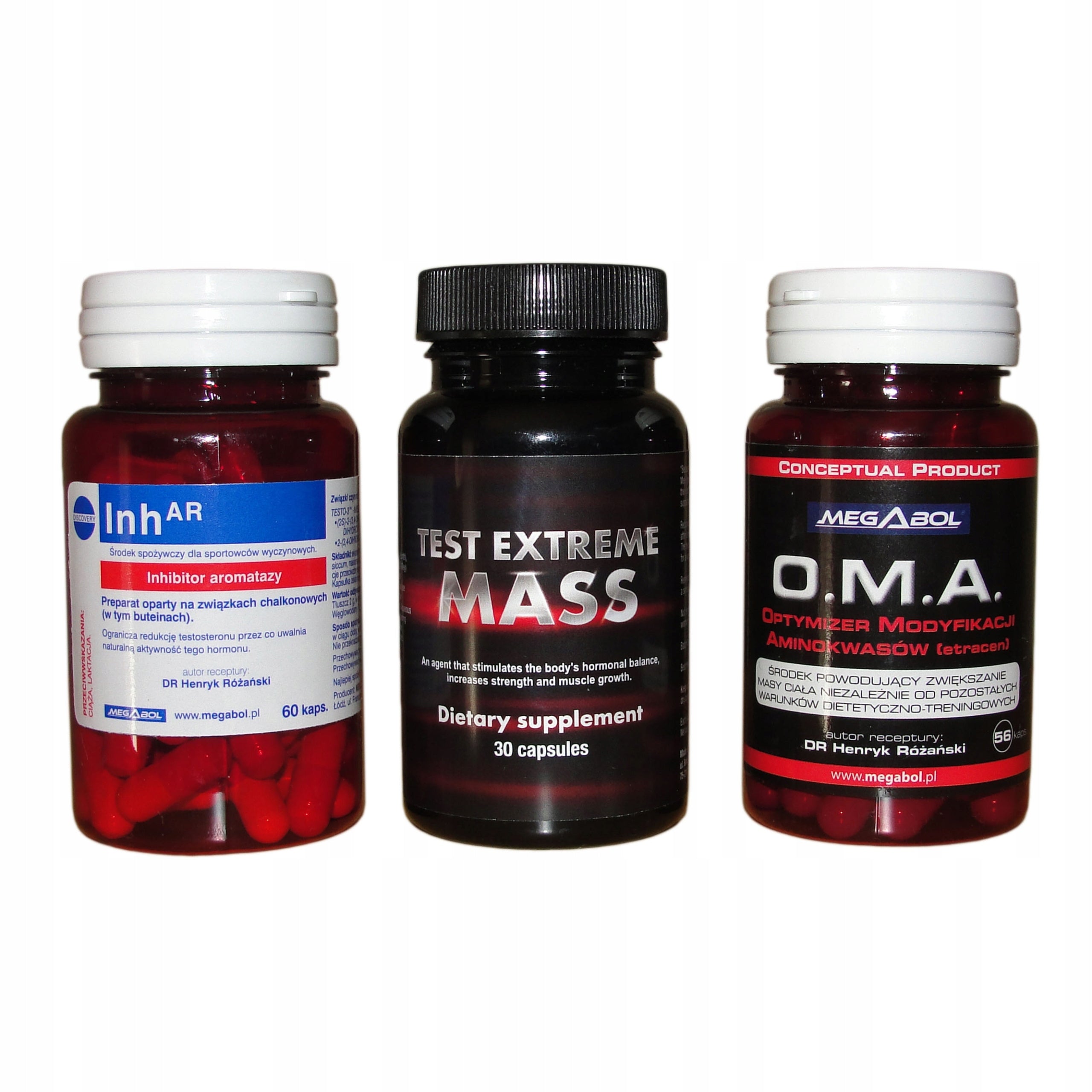 3Pack Inhar + Test Extrme Mass + Oma Strength Mass Building Muscle Mass
