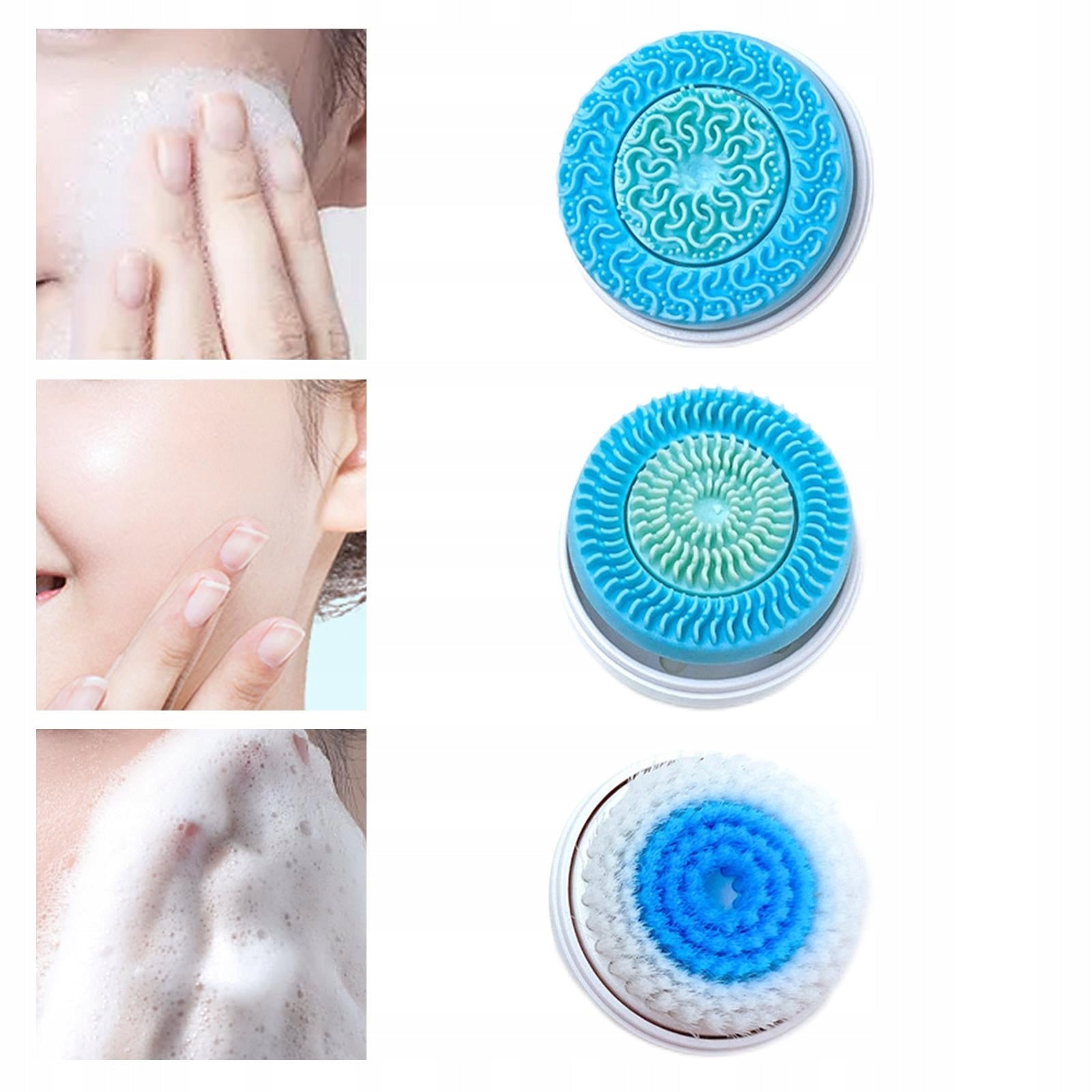 3Pcs Face Spin Brushes Heads, Deep Cleansing Exfoliating Face Scrub Blue Medical device no