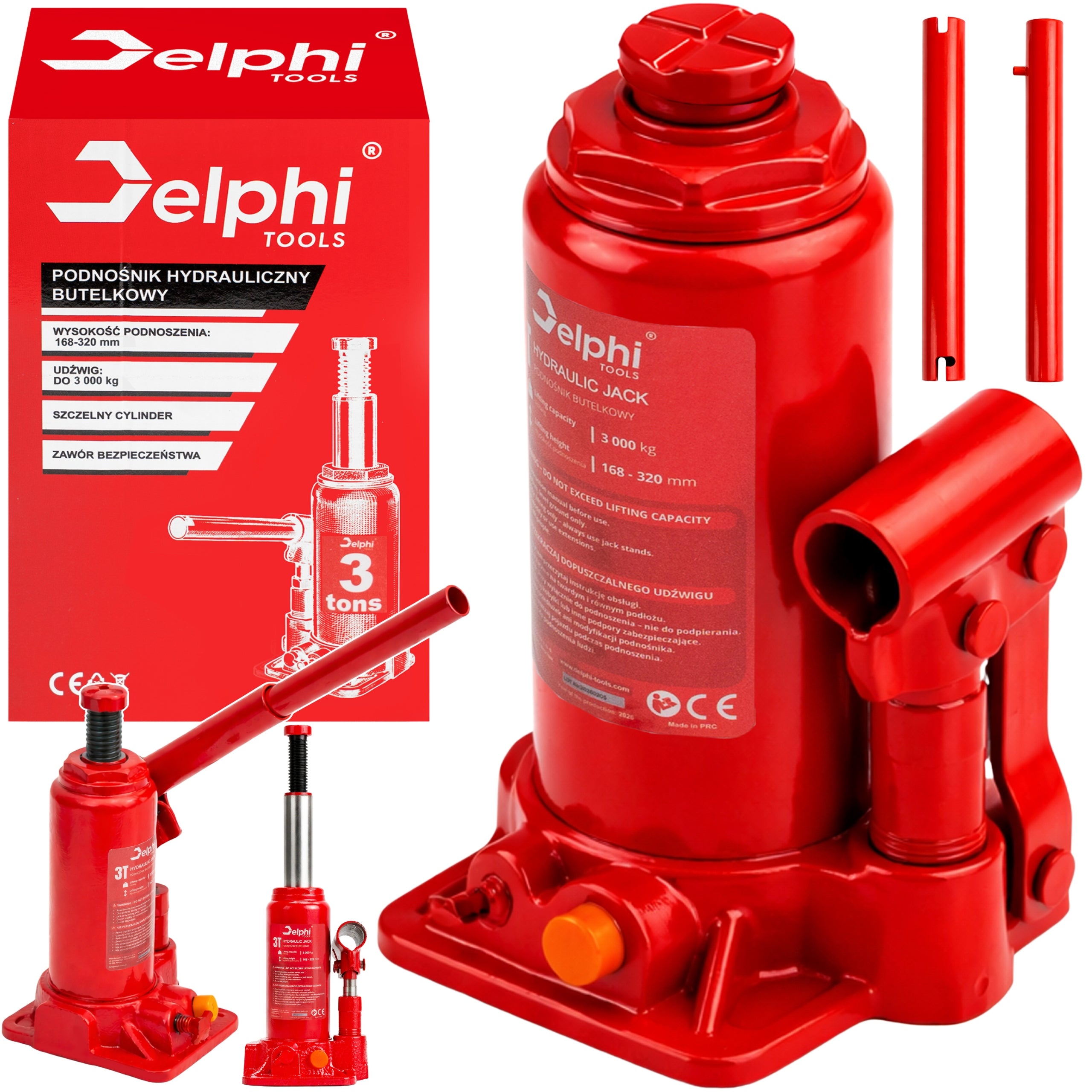 3T 3000KG 168-320MM HYDRAULIC BOTTLE BOLLARD CAR LIFT