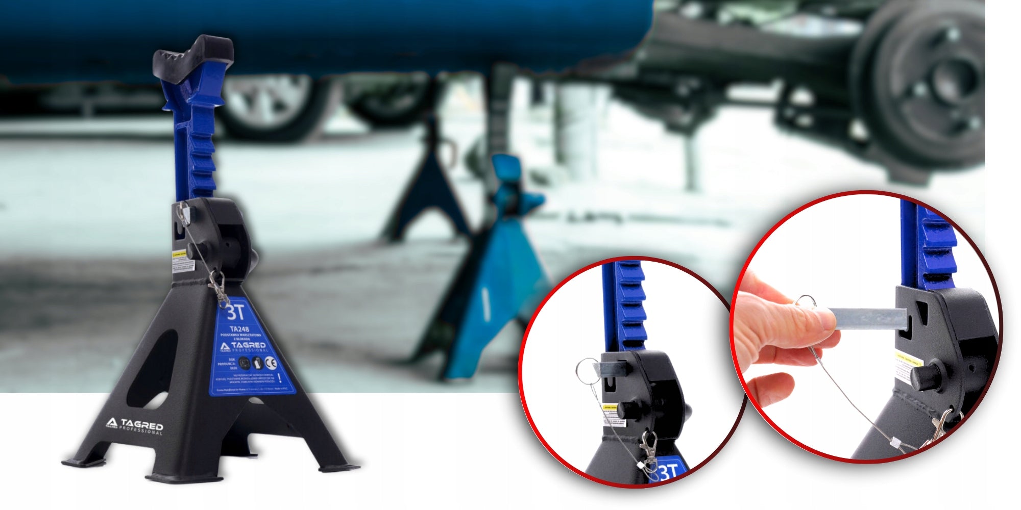 3T Car Blankets Stable Stands Strong Supports with Rubber Lock Pin EAN (GTIN) 5903293505793