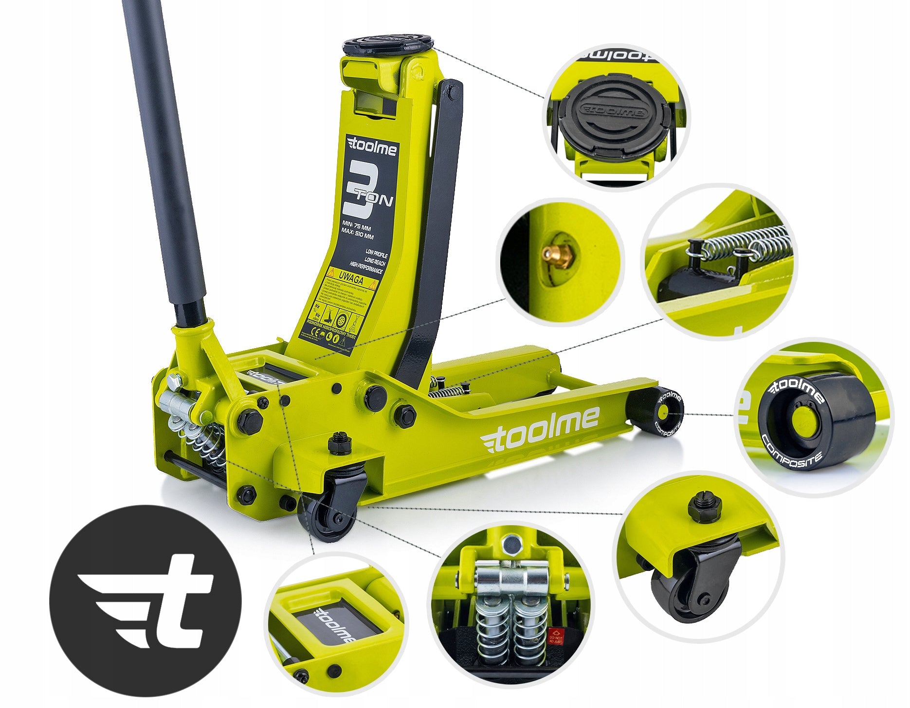 3T Low Garage Workshop Lifter for Sports Cars and Bus TM001 Brand Toolme