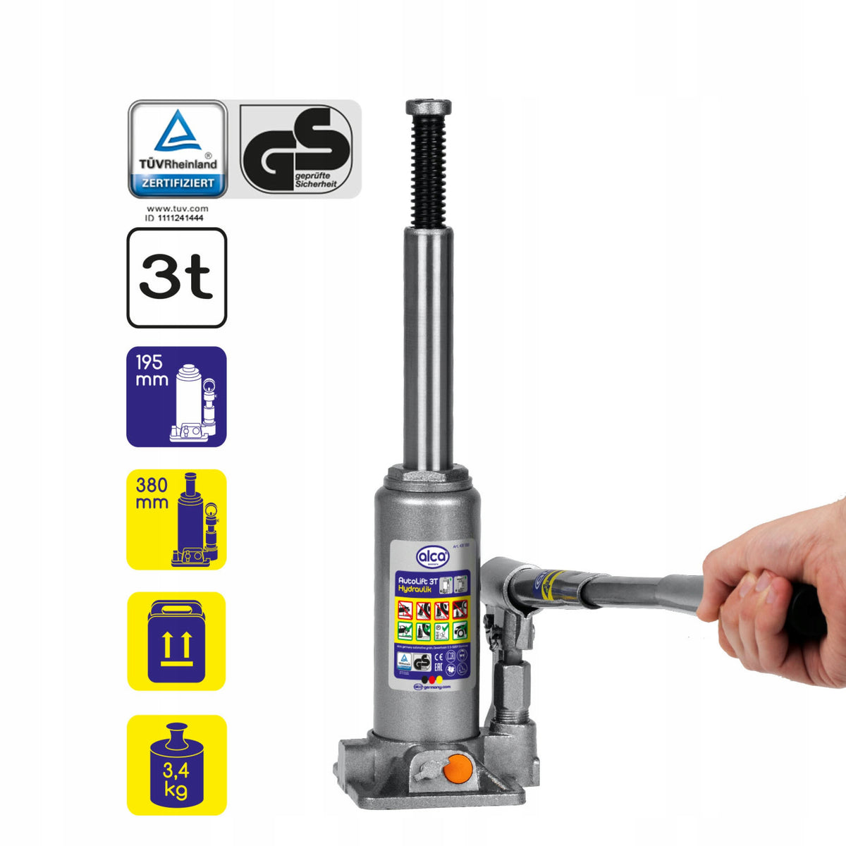 3T hydraulic bollard lift in case Alca Manufacturer code 431130