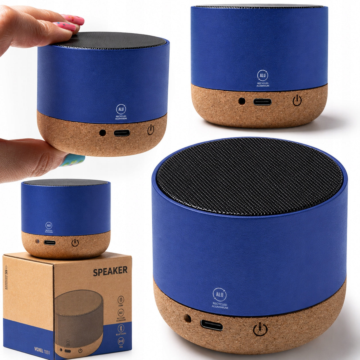 3W WIRELESS BLUETOOTH SPEAKER LIGHT PLEASANT CLEAR SOUND BLUE