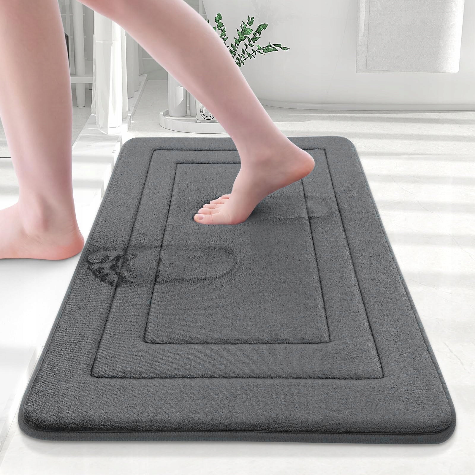 3X BATHROOM RUG SET 3 PIECE RUGS SOFT ABSORBENT LARGE Length 80 cm