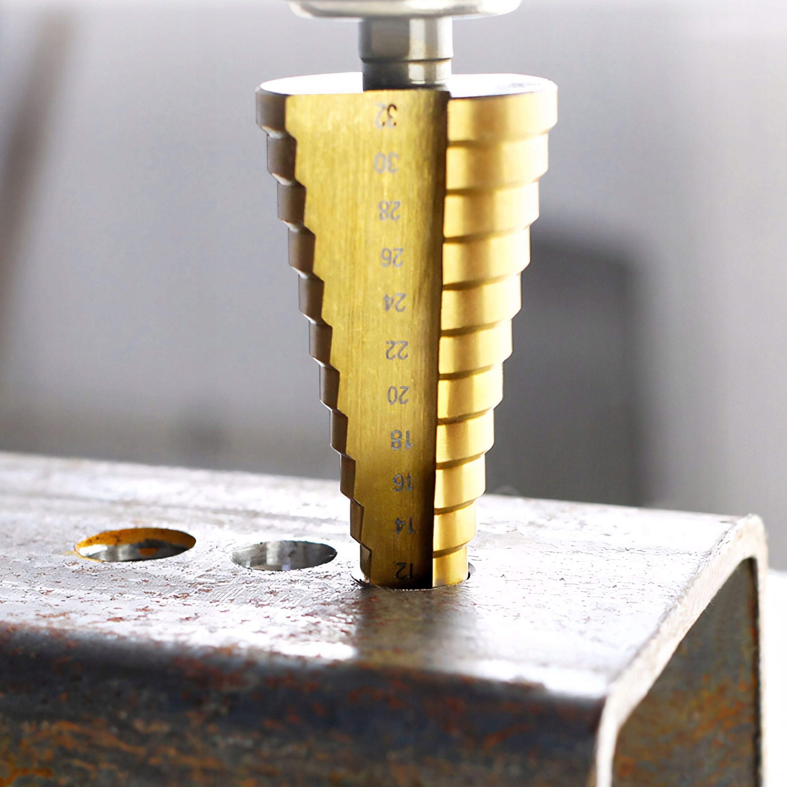 3X CONICAL STEP CHRISTMAS TREE DRILL BIT FOR METAL SHEET METAL 4-32MM HSS SET Mounting type cylindrical