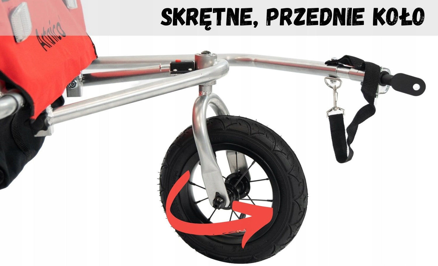3in1 BICYCLE TRAILER for children folding SHOCK ABSORPTION WHEEL 360 RED Brand Artnico