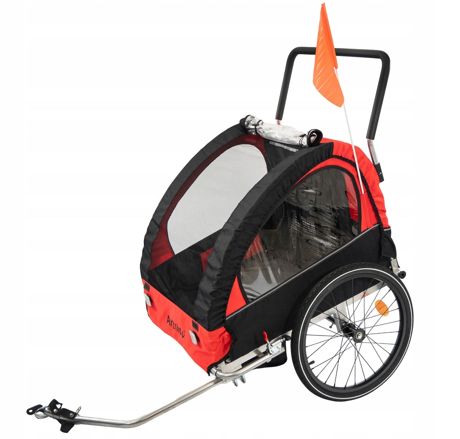 3in1 BICYCLE TRAILER for children folding SHOCK ABSORPTION WHEEL 360 RED Model RED