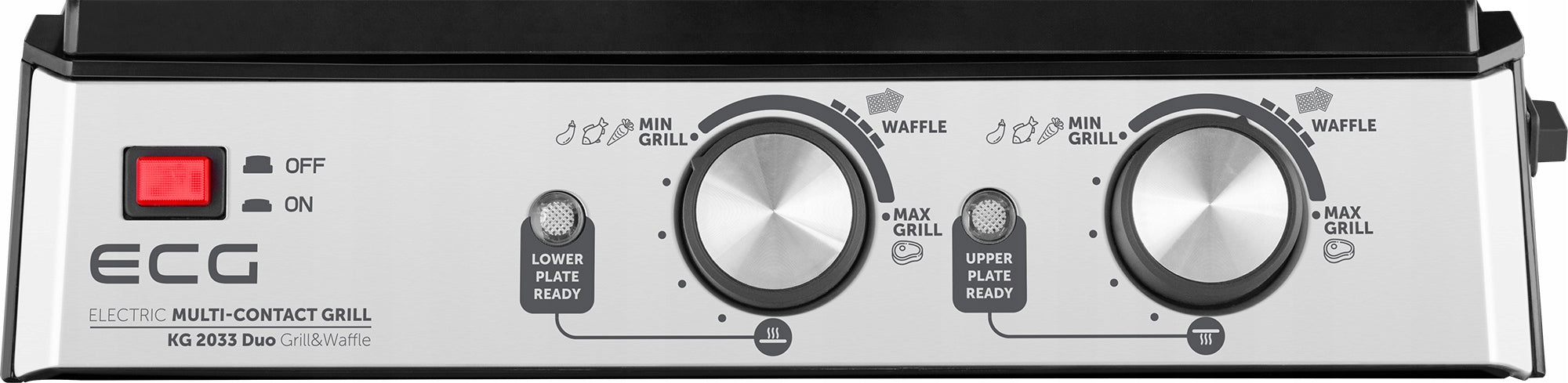 3in1 ELECTRIC GRILL ECG KG 2033 PANINI WAFFLE TOASTER BBQ SOLID 2000W Brand ECG