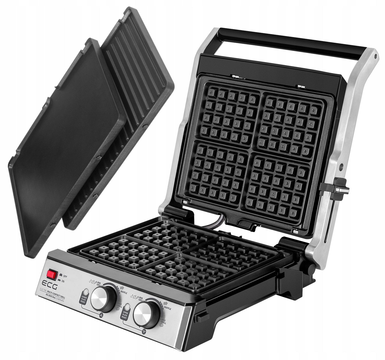 3in1 ELECTRIC GRILL ECG KG 2033 PANINI WAFFLE TOASTER BBQ SOLID 2000W Packaging status original