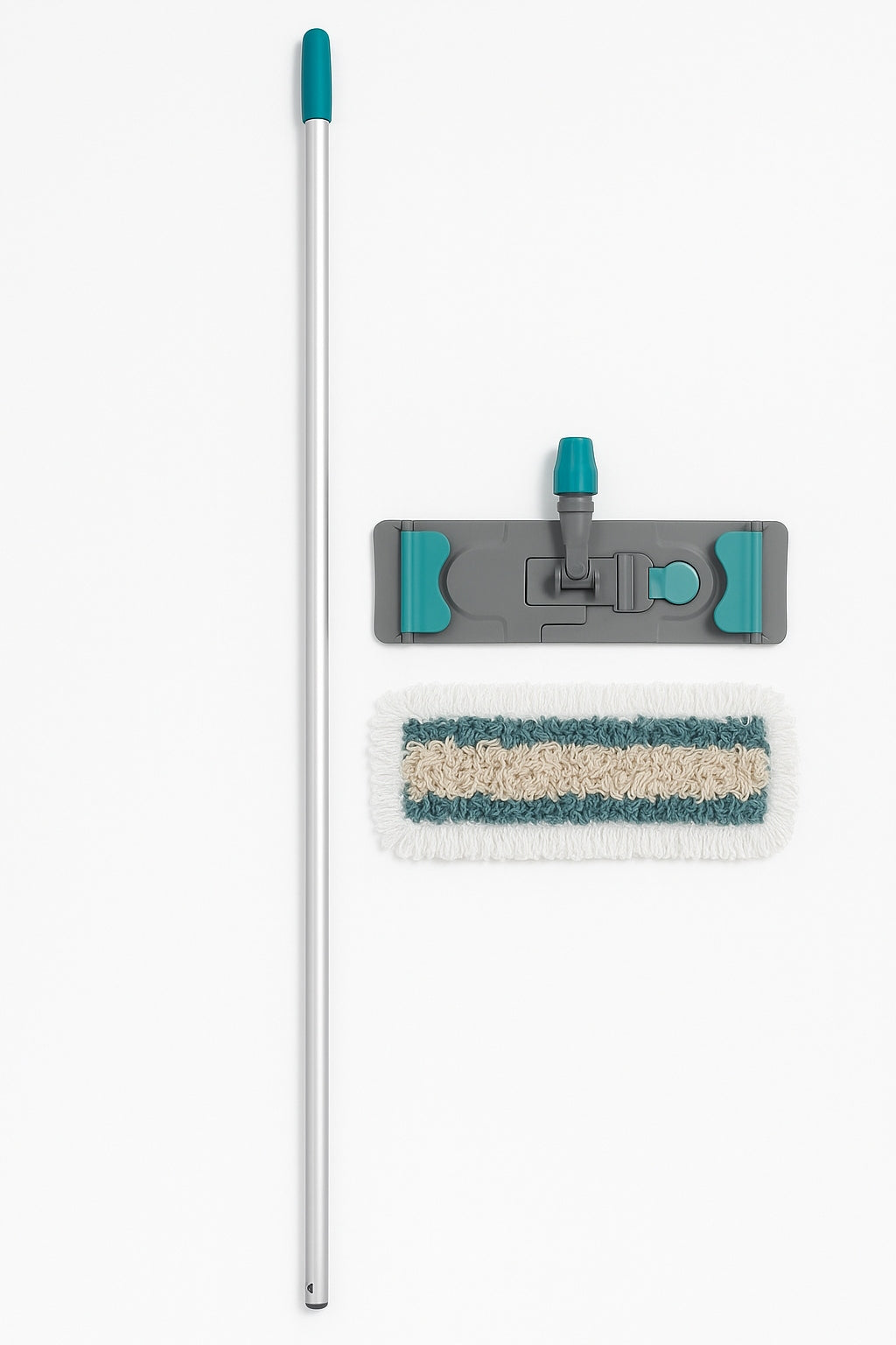 3in1 FLAT MOP SET – 50 cm | Professional mop, frame and aluminum stick