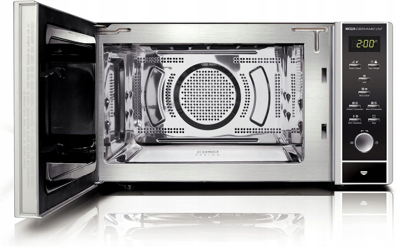 3in1 Freestanding Microwave Oven Caso MCG 25 Ceramic Chef Manufacturer code MCG 25