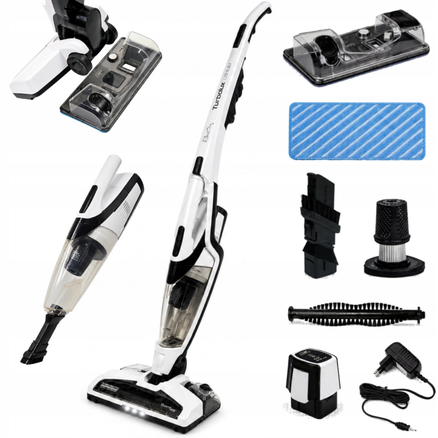 3in1 Handheld LED HEPA Upright Cordless Mopping Vacuum Cleaner for Car Home