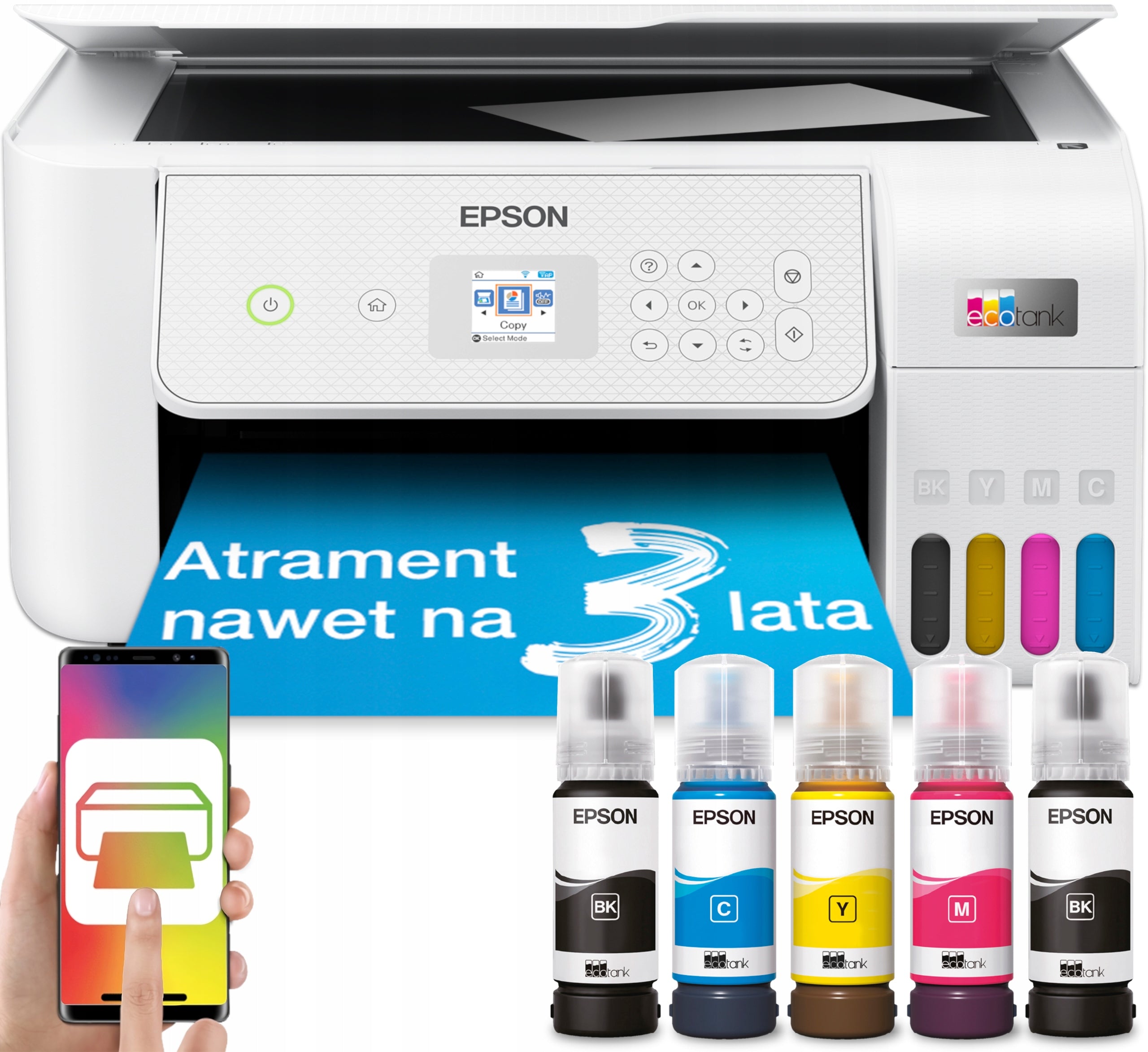 3in1 Multifunction Printer Epson EcoTank WIFI LCD Display SCAN PRINTING