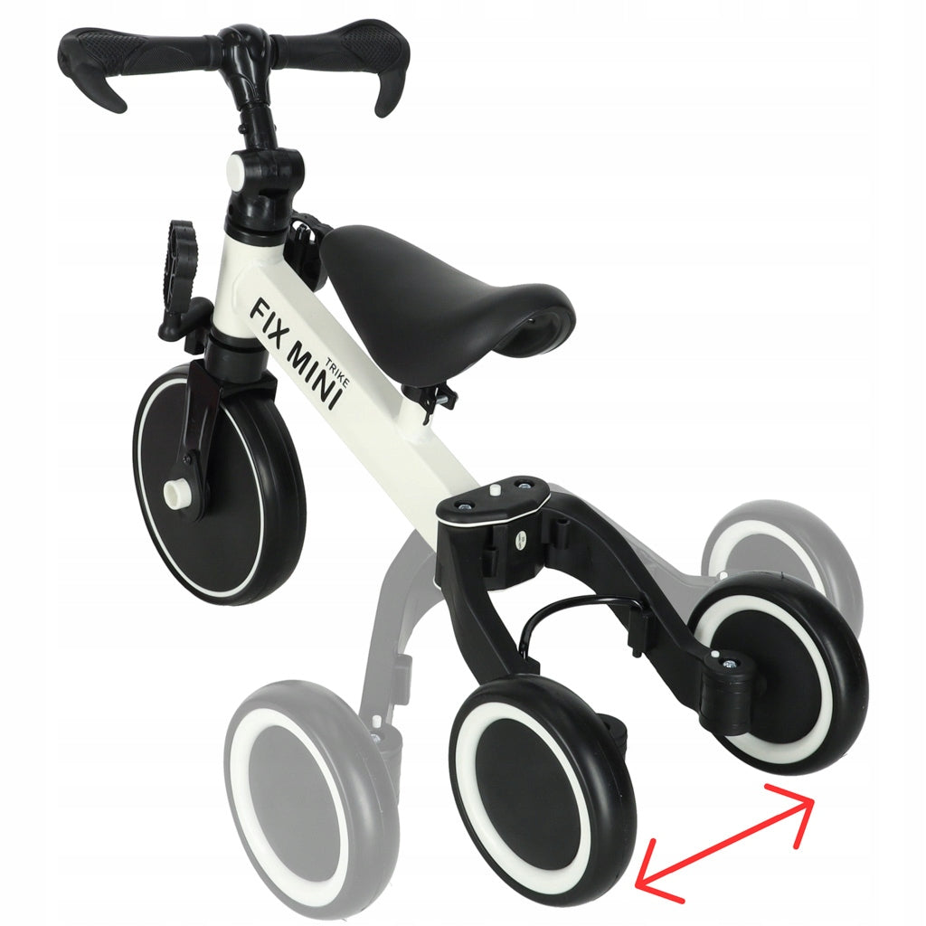 3in1 Tricycle Running Bike With Pedals Ride-On Children Lightweight White Wheel size in inches 8"