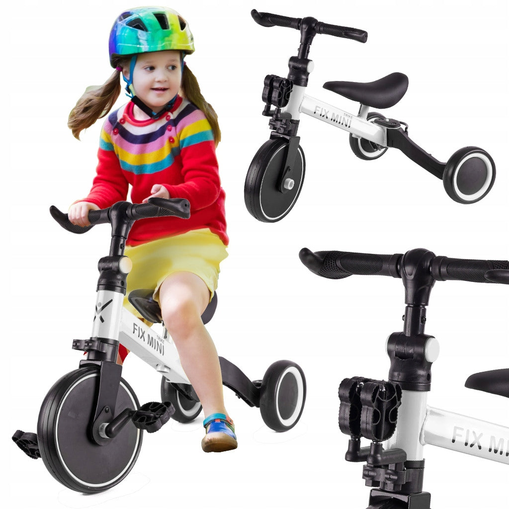 3in1 Tricycle Running Bike With Pedals Ride-On Children Lightweight White