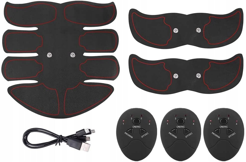 3in1 set ABS belly thigh muscle stimulator trainer
